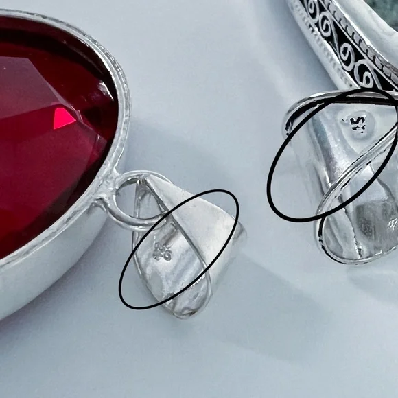 Jewelry Lot Quantum Quattro Garnet Quartz Pendants Chain New - Picture 12 of 14